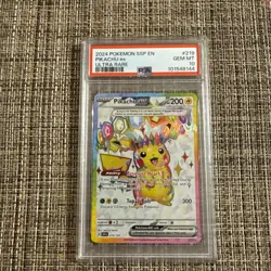 2024 Pokemon SSP en Pikachu EX Ultra Rare Card #219 PSA 10 - Image 1
