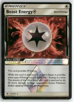 Beast Energy Prism 117/131 Forbidden Light Pokemon English Card (LP) - Image 1
