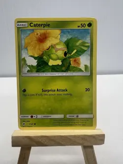 Caterpie 1/147 Burning Shadows Non Holo Common Pokemon Card NM - Image 1