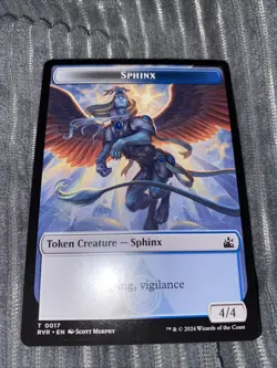 Magic: The Gathering Token Creature Card - Sphinx Flying Vigilance - Image 1