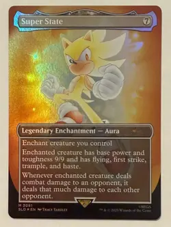 Super State FOIL #2081 NM/M MTG Magic Secret Lair Sonic the Hedgehog Sega - Image 1