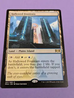 MTG Magic: Ravnica Allegiance: Hallowed Fountain #251/259 Rare - LP - Image 1