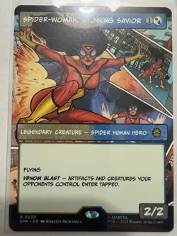 MTG Spider-Woman, Stunning Savior 0230 (Borderless) R Marvel's Spider-Man NM - Image 1