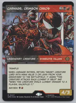 MTG - FOIL Carnage, Crimson Chaos (Borderless) - Spider-Man (SPM) -r491 - Image 1