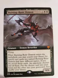 Mtg Burning- Rune Demon Full Art Kaldheim - Image 1
