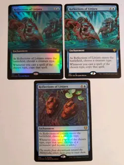Mtg Reflections Of Littjara 1 Full Art Foil Kaldheim 1 Full Art 1 Regular Foil - Image 1