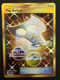 Tag Switch Secret Gold 254/236 Unified Minds Holo Sun & Moon Pokemon - Image 1