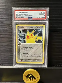 2006 Pokemon Delta Species Black Star Promo Pikachu #035 PSA 8 NM Holo - Image 1