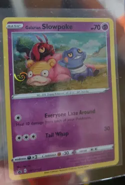 Galarian Slowpoke SWSH126 HD Galaxy Swirl Pokemon Black Star Promo - Image 1