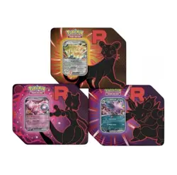 POKEMON TEAM ROCKET DESTINED RIVALS TIN ASSORTMENT OF 3 SEALED BOXES (1 OF EACH) - Image 1