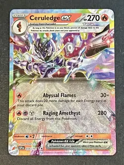 Pokemon SV: Surging Sparks Ceruledge ex 036/191 Double Rare - Image 1