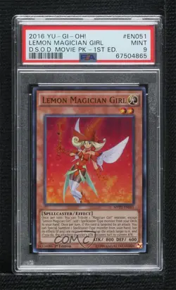 Lemon Magician Girl 1st Ed. YuGiOh The Dark Side of Dimensions Movie Pack PSA 9 - Image 1