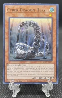 Yugioh Cyber Dragon Herz SDCS-EN009 Super Rare Holographic! - Image 1