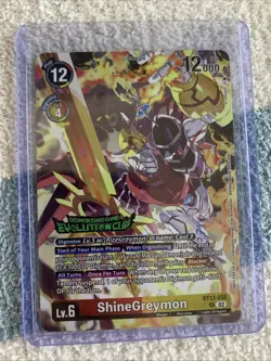 Digimon Card Game ShineGreymon BT13-018 Evolution Cup 2024 - Image 1