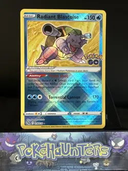 Pokemon Card Radiant Blastoise 018/078 Pokemon Go Rare Near Mint - Image 1