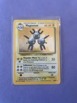 Pokemon TCG Magneton Base Set Holo Unlimited Rare Card 9/102 - Image 3