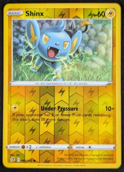 Shinx 2020 Rebel Clash Reverse Holo Pokemon Card 060/192 (NM) - Image 1