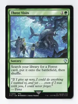 Three Visits Normal U Final Fantasy MTG Magic the Gathering Card NM - Image 1