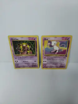 2000 MEWTWO & MEW Black Star Vintage Pokemon PROMO Card English - Image 2