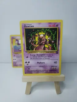 2000 MEWTWO & MEW Black Star Vintage Pokemon PROMO Card English - Image 3