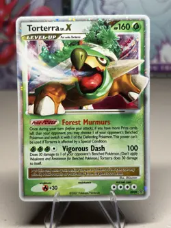 Torterra Lv. X Rare ** SWIRL ** Pokemon TCG 2007 - Black Star Promo Card DP09 - Image 1