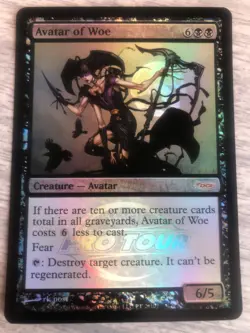 MTG Magic - Avatar of Woe - Pro Tour Foil Promo FREE SHIPPING - Image 1