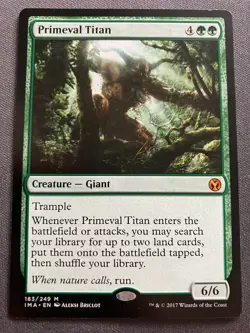 MTG Primeval Titan {Iconic Masters} - NM - Image 1