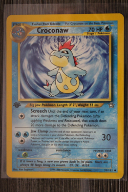 Pokemon TCG Croconaw 31/111 Neo Genesis Regular 1st Edition - Image 1