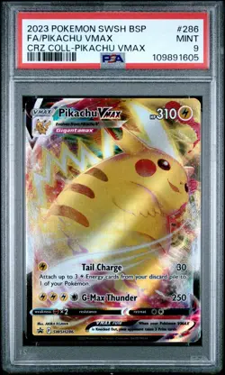 Pikachu VMAX SWSH286 Pokemon Crown Zenith Collection Promo Full Art 2023 PSA 9 - Image 1
