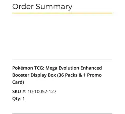 Pokemon TCG Mega Evolution Enhanced Booster Display Box 36 Packs 1 Promo PRESALE - Image 5