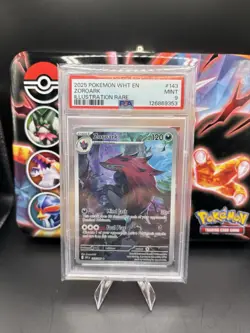 PSA Mint 9 2025 POKEMON WHITE FLARE EN ZOROARK ILLUSTRATION RARE #143 💎 - Image 1