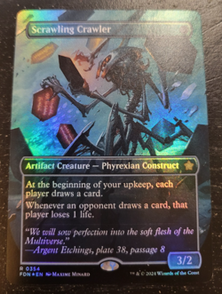 Magic The Gathering - Scrawling Crawler - Borderless Mana Foil card # R0354 - Image 2