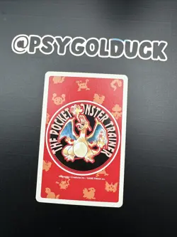 Pokemon Poker Card Scyther Rare 1996 Charizard Back - Image 2