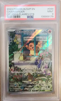 Pokemon Charmander #044 Sv: Scarlet & Violet Black Star Promo Card Holo PSA 9 - Image 2