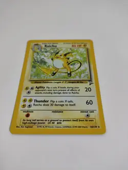 Pokemon Card Raichu 16/130 Base Set 2 Rare Holo WOTC NM - Image 2