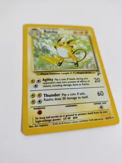 Pokemon Card Raichu 16/130 Base Set 2 Rare Holo WOTC NM - Image 3