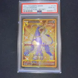 PSA 10 Houndoom 179/163 Pokemon TCG Battle Styles Gold Secret Rare Full Art Card - Image 1