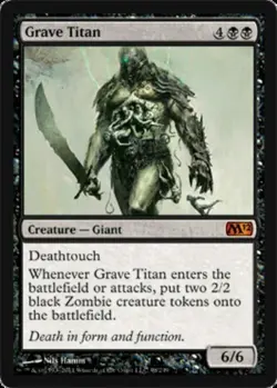 Moderate Play, English MTG Regular Grave Titan Magic 2012 Magic the Gathering - Image 1