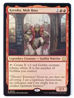 MTG Krenko, Mob Boss - Foundations [Foil] LP+ - Image 1