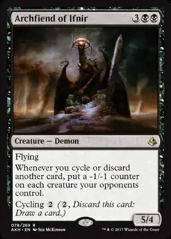 MTG - Archfiend of Ifnir - Amonkhet - NM, English Magic FLAT RATE SHIP - Image 1