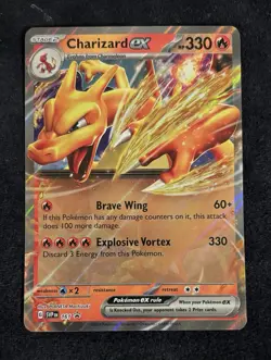 Pokemon TCG Charizard EX Promo Card 2024 SVP161 Black Star Near Mint Condition - Image 1