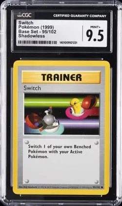 1999 POKEMON BASE SET 1999-2000 “4TH PRINT” #95 SWITCH CGC 9.5 - Image 1