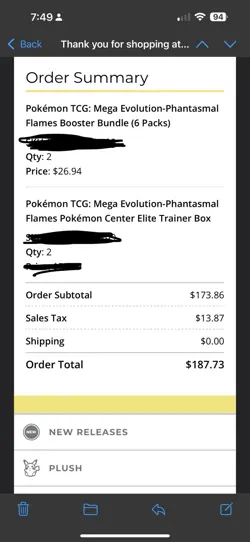 Lot of 2 - Mega Evolution Phantasmal Flames Pokemon Center ETB PRESALE (NOV 14) - Image 2