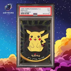 Carte Pokemon Pikachu #25 PSA 5 TOPPS Serie 1 Francais Foil - Image 1