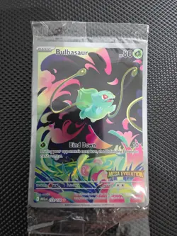 IN HAND - Pokemon Bulbasaur Mega Evolution 133/132 English BOX TOPPER SEALED - Image 1