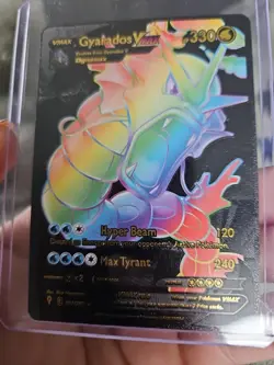 Gyarados Vmax Rainbow Black Foil Fan Art Vinyl Collector Pokemon 207/203 - Image 1