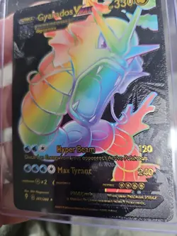 Gyarados Vmax Rainbow Black Foil Fan Art Vinyl Collector Pokemon 207/203 - Image 5