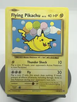 Pokemon TCG Flying Pikachu 110/108 XY Evolution Secret Rare NM - Image 1