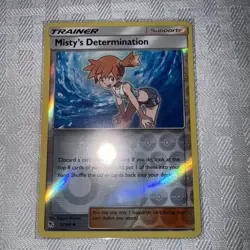 Pokemon Sun & Moon Hidden Fates Misty's Determination 62/68 Reverse Holo NM/MT - Image 1