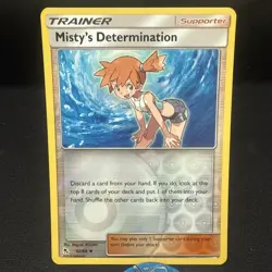 Misty's Determination 62/68 Hidden Fates Reverse Holo Pokemon TCG - NM - Image 1